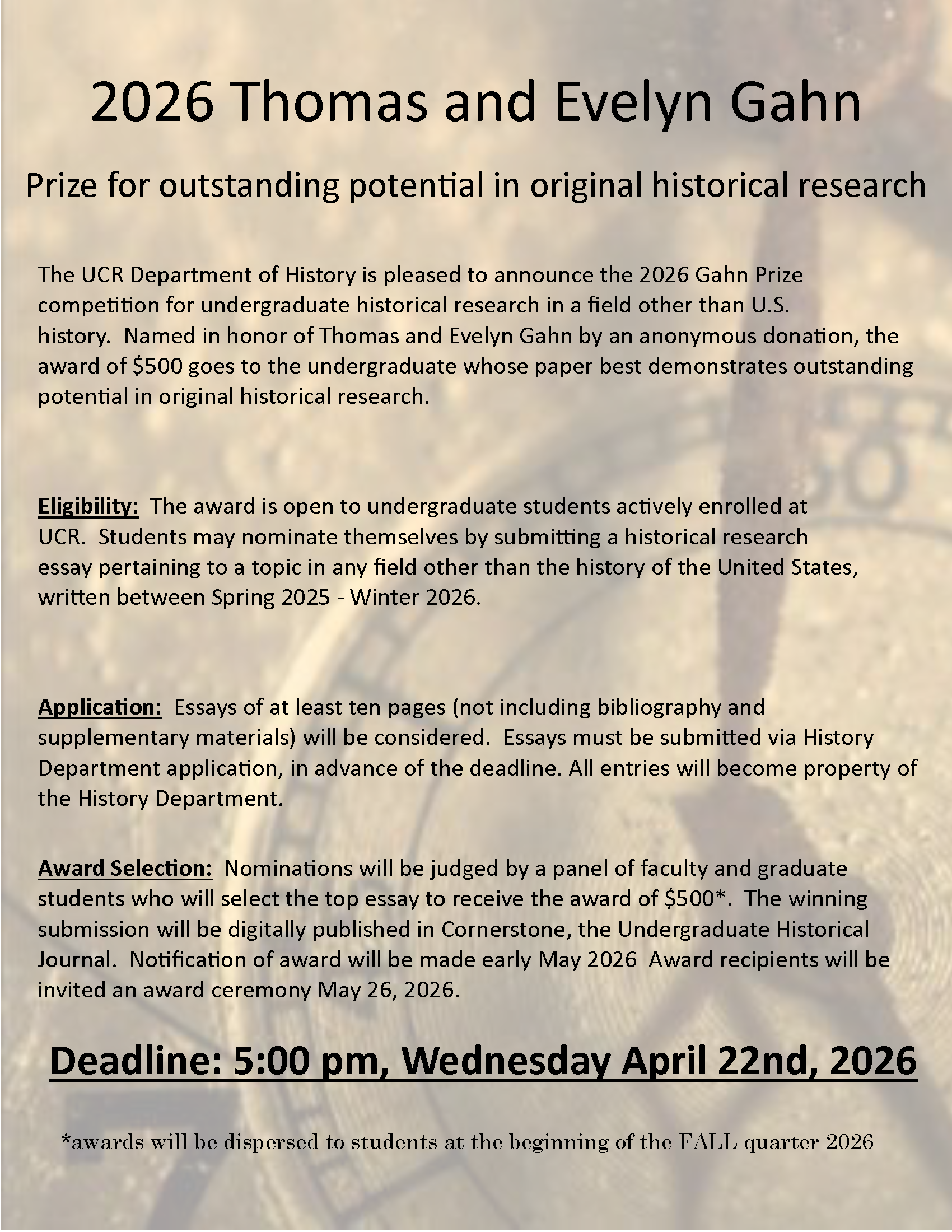 2026 Thomas and Evelyn Gahn Flyer