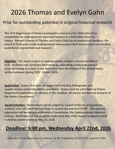 2026 Thomas and Evelyn Gahn Flyer